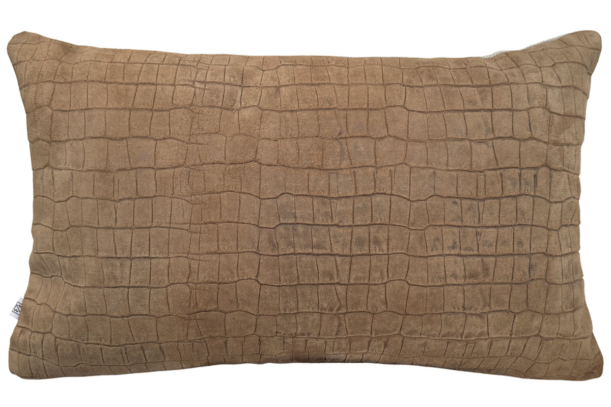 Almofada retangular CROCO camelo