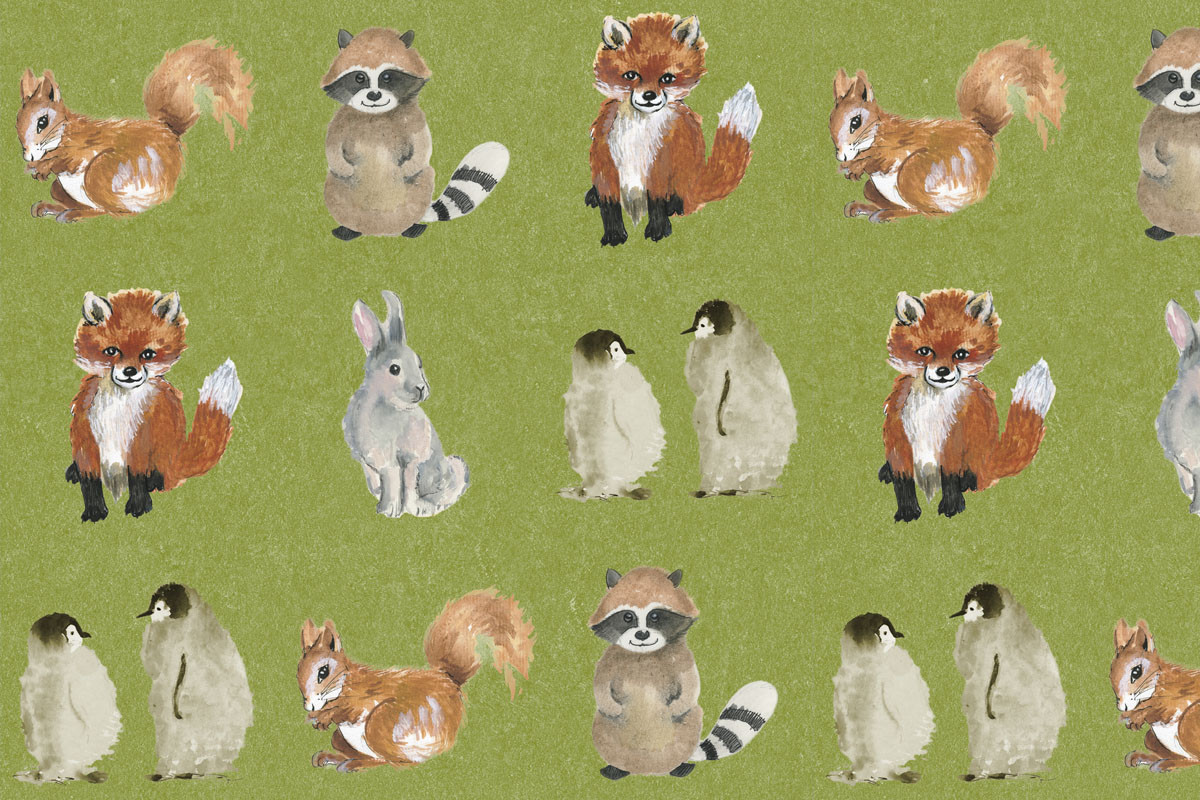 Papel de Parede Bichinhos da Floresta