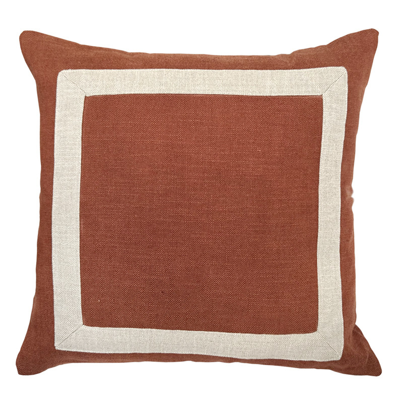 Almofada REQUADROS FAIXA canela