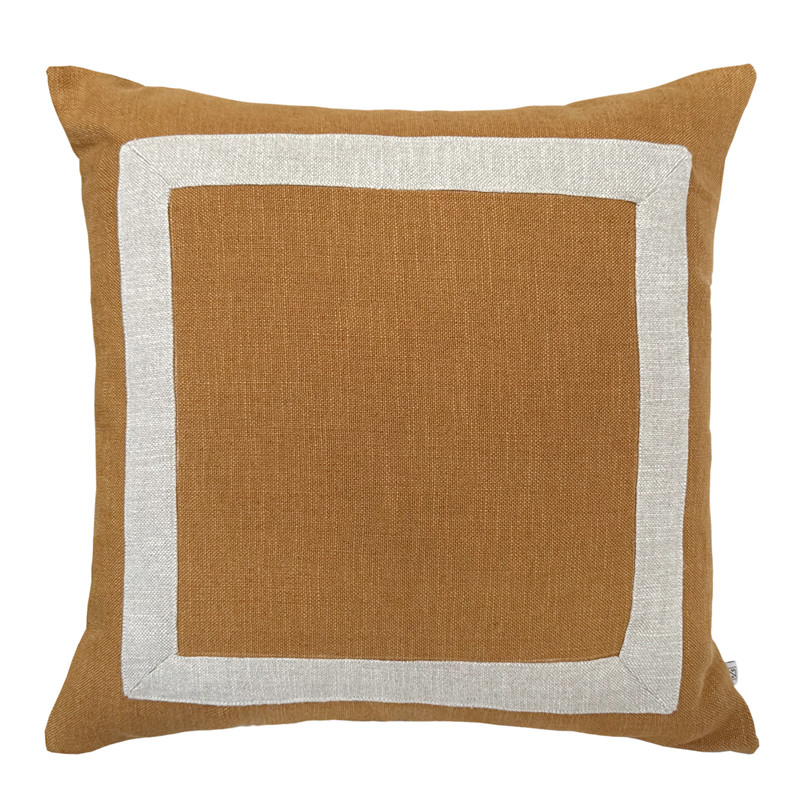 Almofada REQUADROS FAIXA camelo