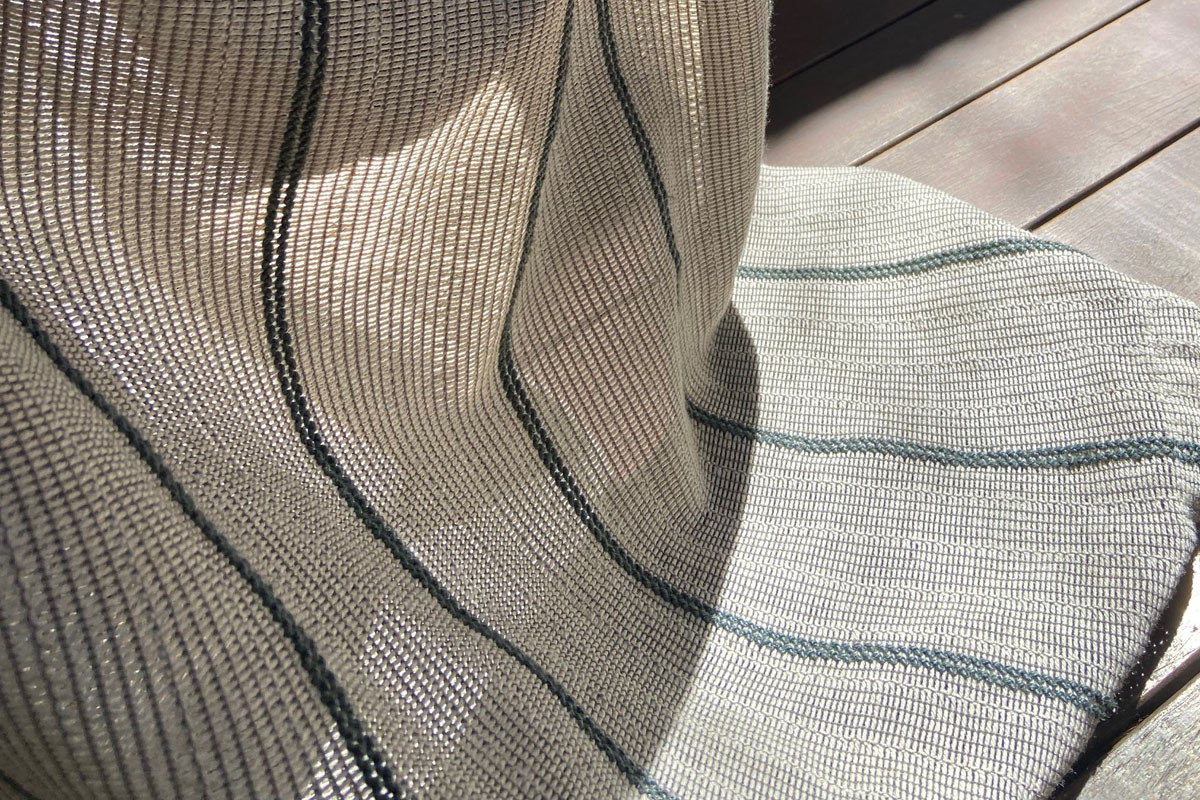 Linho LISTRA azul antigo