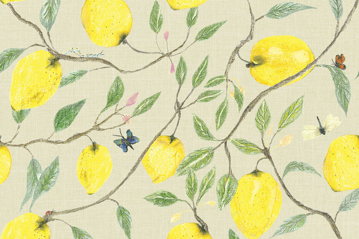 Papel de Parede Limão SICILIANO - Bege
