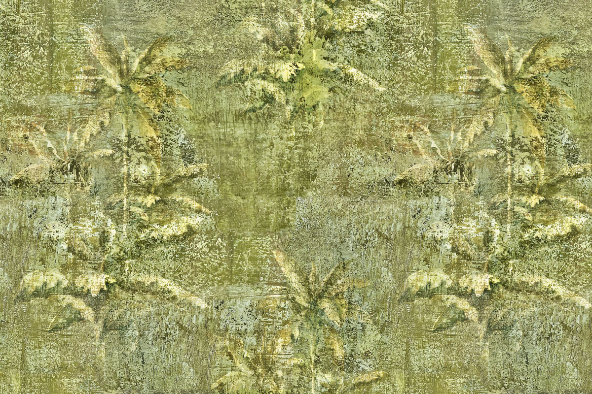 Papel de Parede PALMEIRAS com MUSGO Verde
