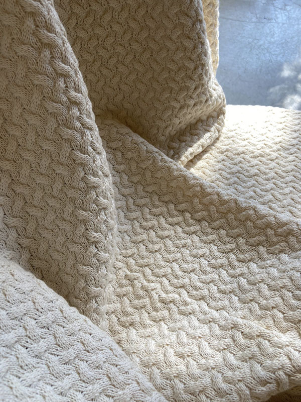 Manta TRICOT Cru