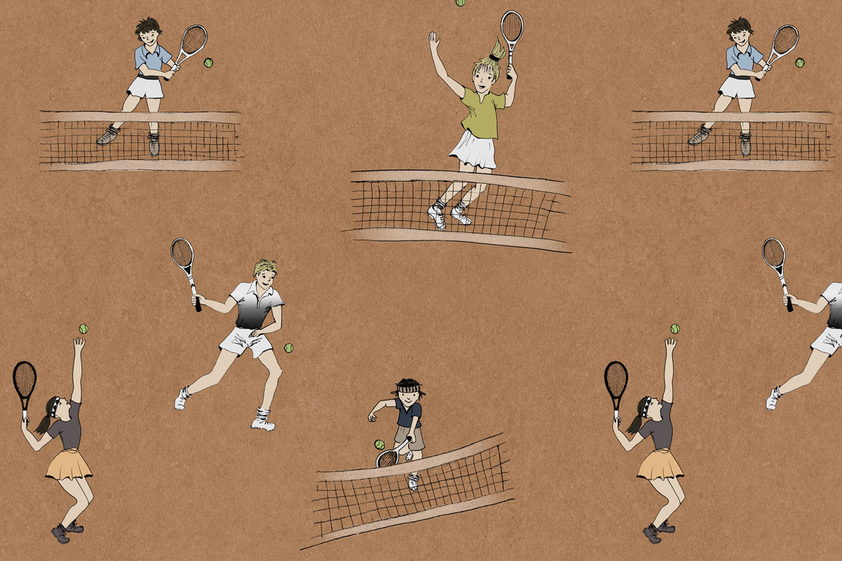 Papel de Parede TÊNIS - Marrom