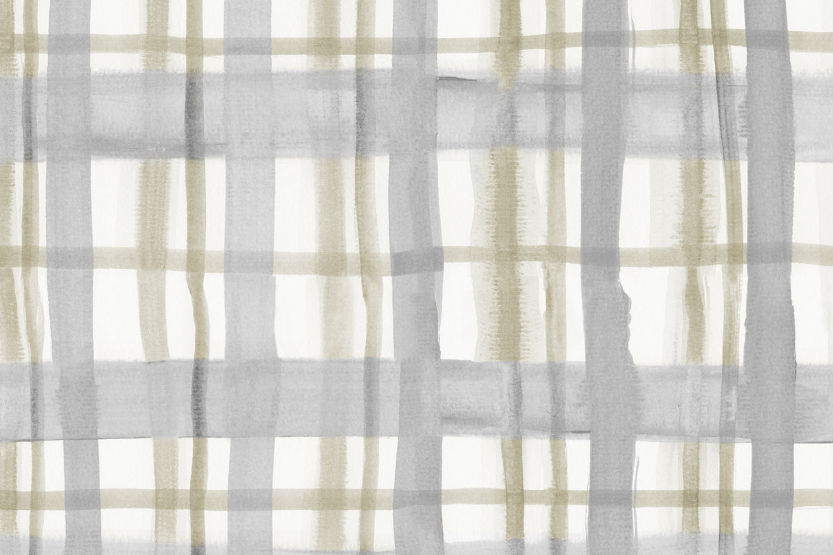 Papel de Parede Xadrez - Bege e Cinza