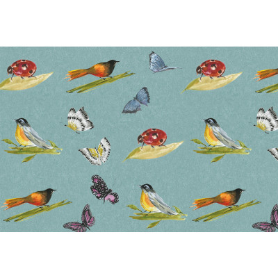 Papel de Parede Pássaros, Joaninha e Borboletas