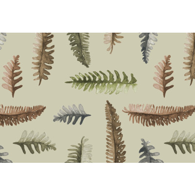 Papel de Parede FOLHAS DE SAMAMBAIA Bege