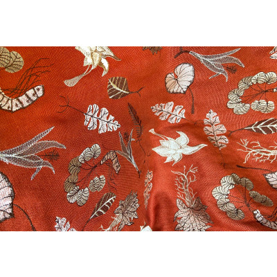 Linho Bordado BOTÂNICO Vermelho