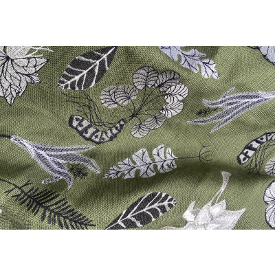 Linho Bordado BOTÂNICO Verde Oliva