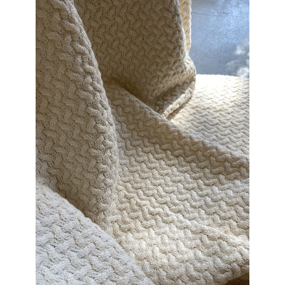 Manta TRICOT Cru