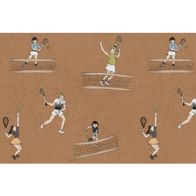 Papel de Parede TÊNIS - Marrom