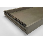 Couro cinza - Alça chifre preto - Detalhe